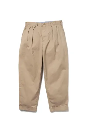 2 Pleats Twill Pant - Khaki