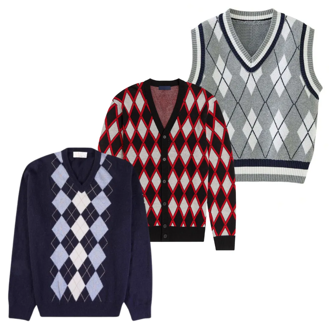 50x ARGYLE KNIT SWEATERS [GRADE A]