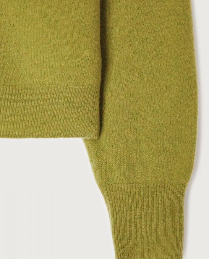 American Vintage Raxow Chameleon Green V-Neck Knit
