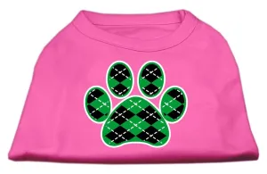 Argyle Paw Green Screen Print Shirt Bright Pink Med (12)