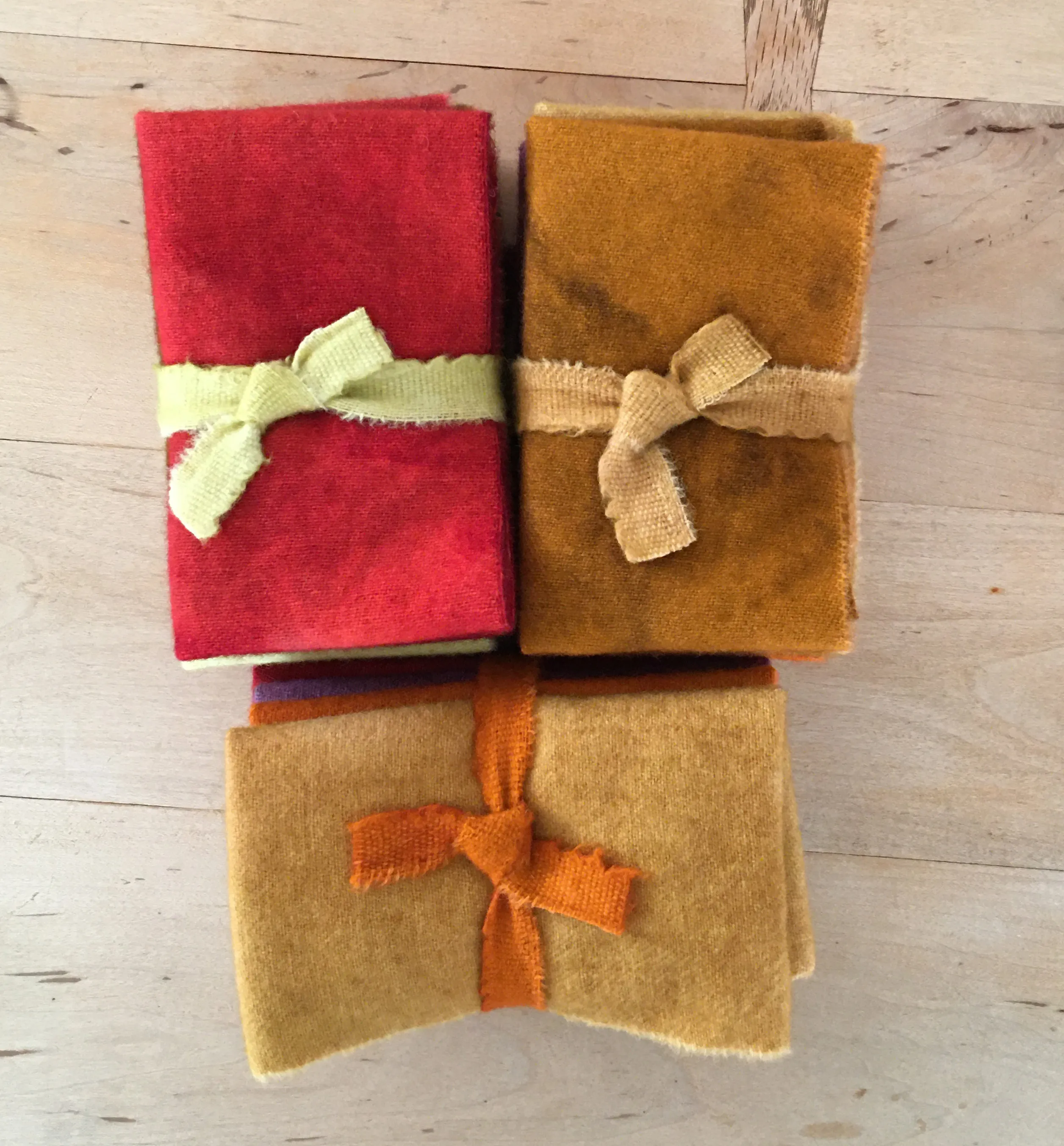 AUTUMN:  Six Pack of Hand Dyed Wool Bundle for Rug Hooking & Wool Applique