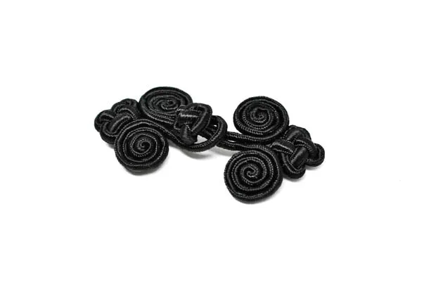 Black Frog Button-Closure 3.25" x 1.50" - 1 Piece