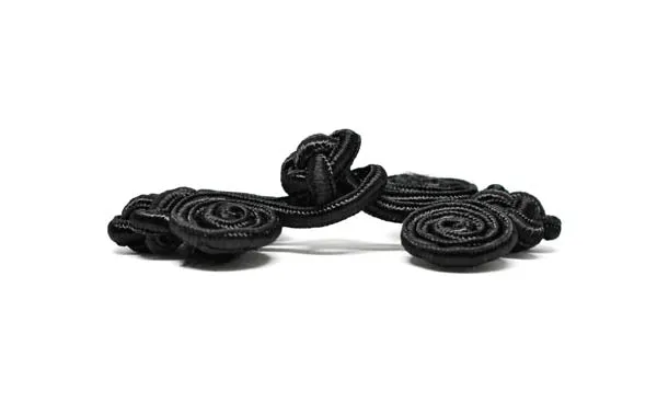 Black Frog Button-Closure 3.25" x 1.50" - 1 Piece