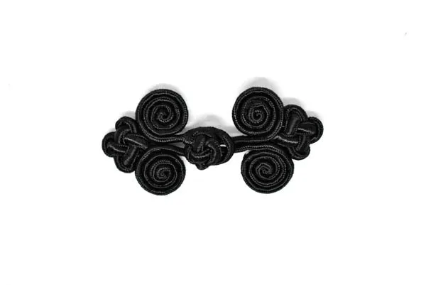 Black Frog Button-Closure 3.25" x 1.50" - 1 Piece