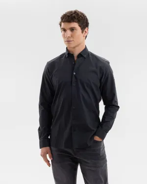 Black Oxford with Counting Ducks Accents Button-Down Shirt