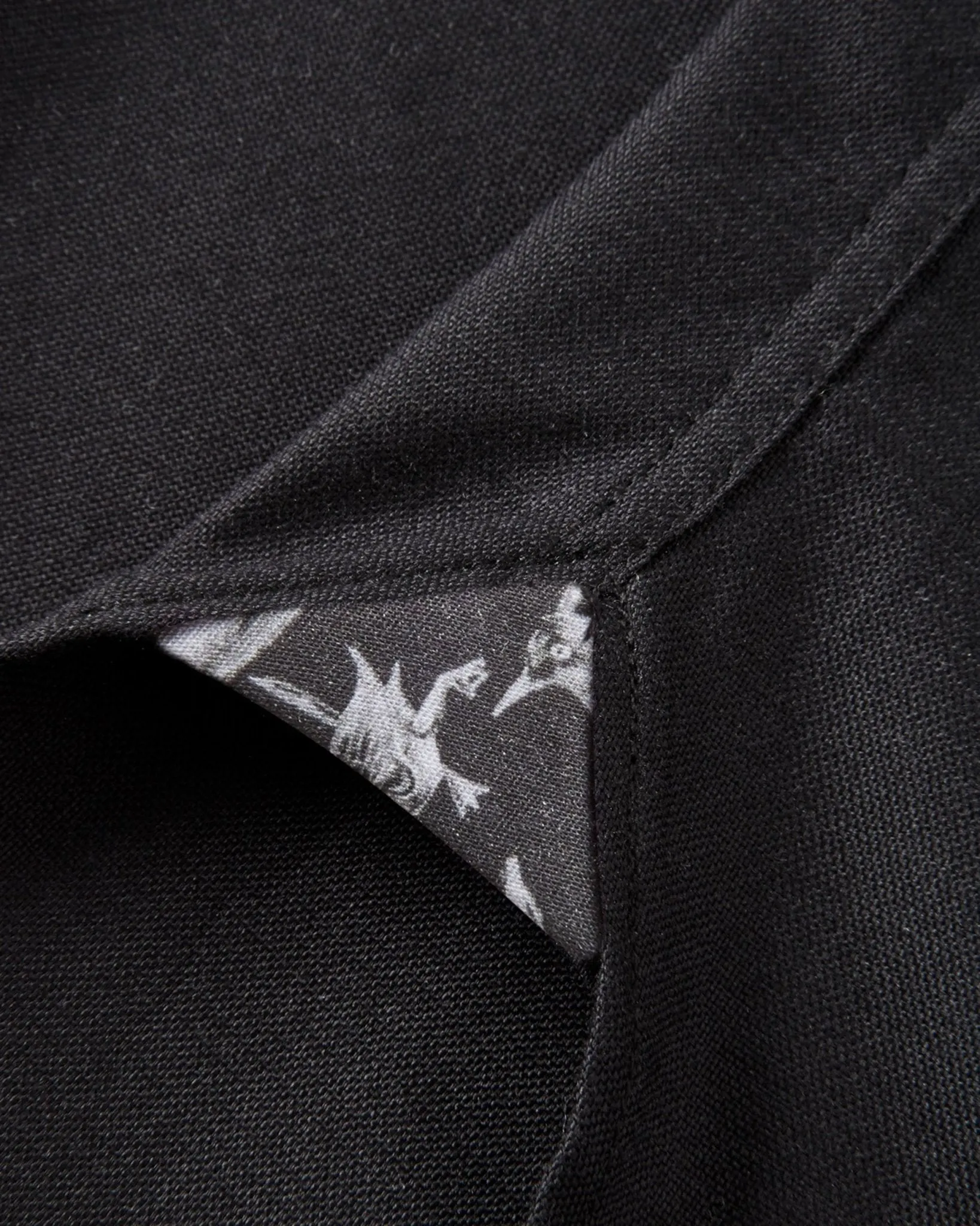 Black Oxford with Counting Ducks Accents Button-Down Shirt
