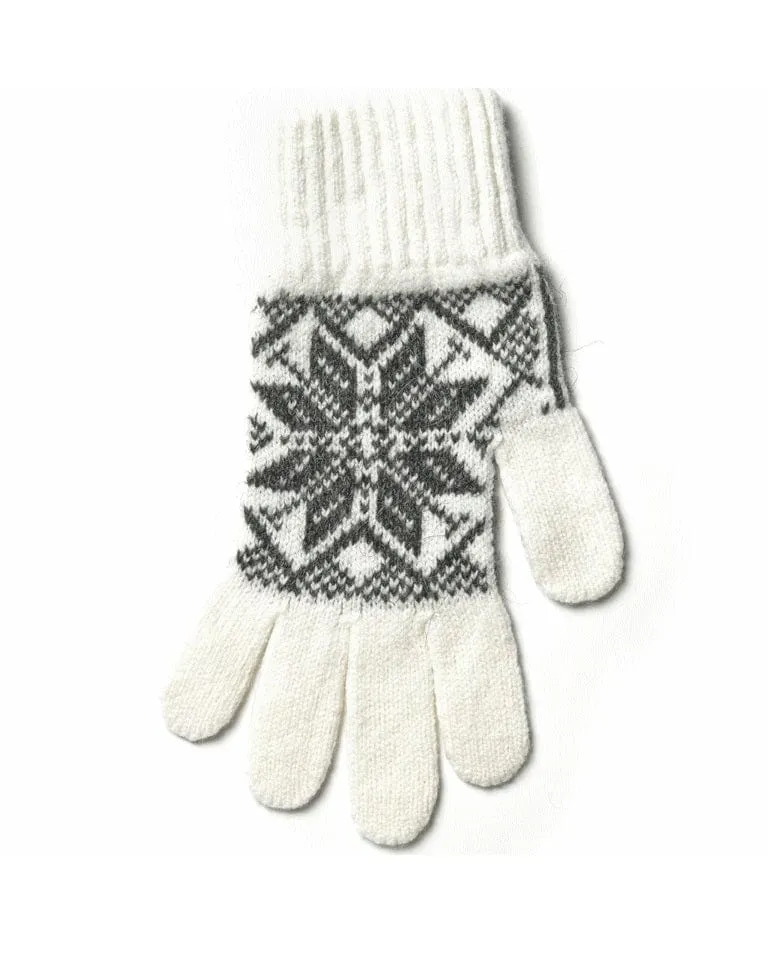 Black Varma Wool Headband - Eight Petalled Rose Flower pattern