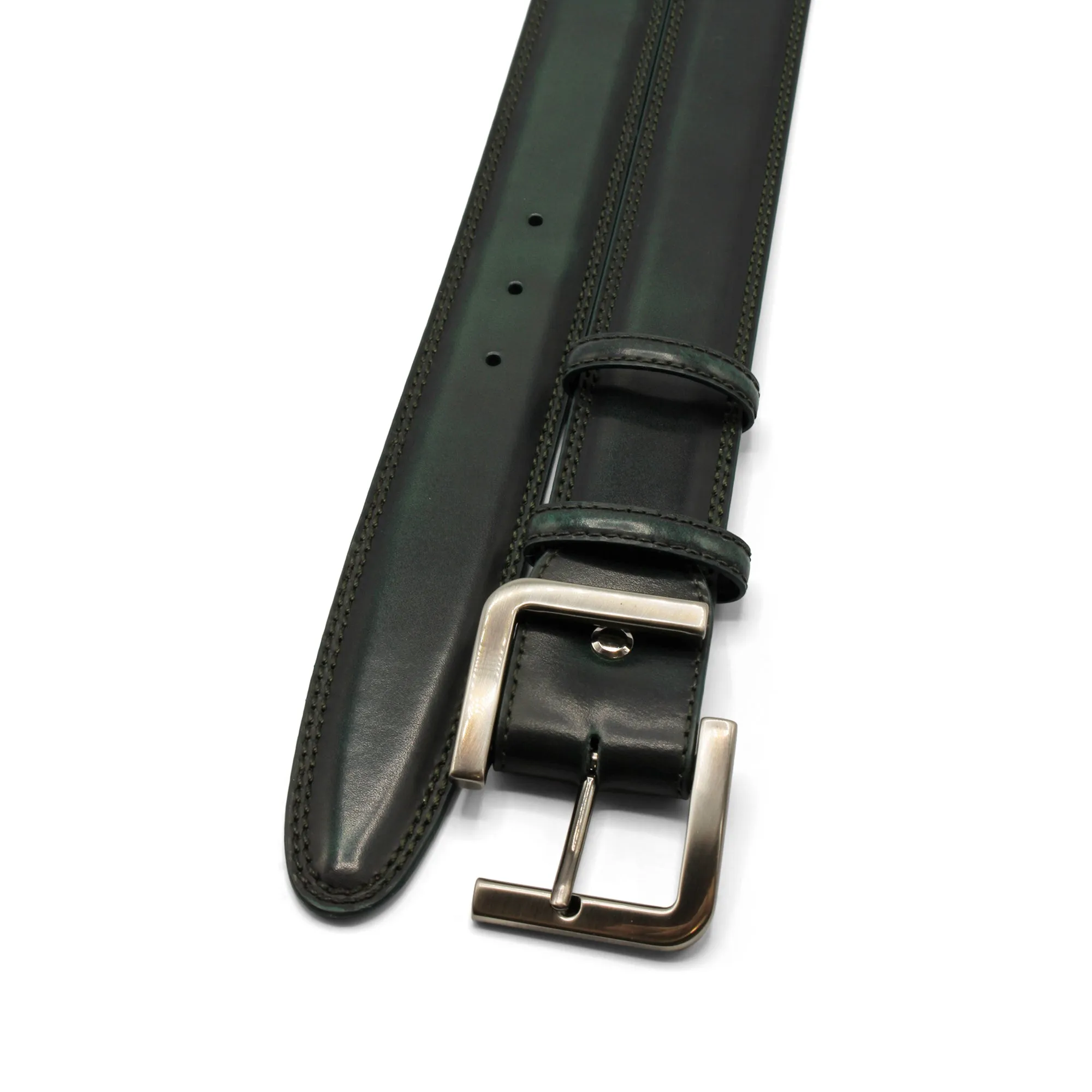 Bogart Welt Bottle Green Hand Burnished Viewfinder Belt