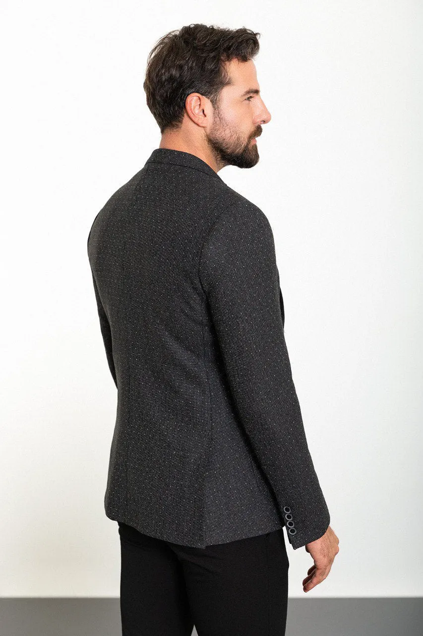 Bojoni Torretta Slim Fit Dark Grey Blazer