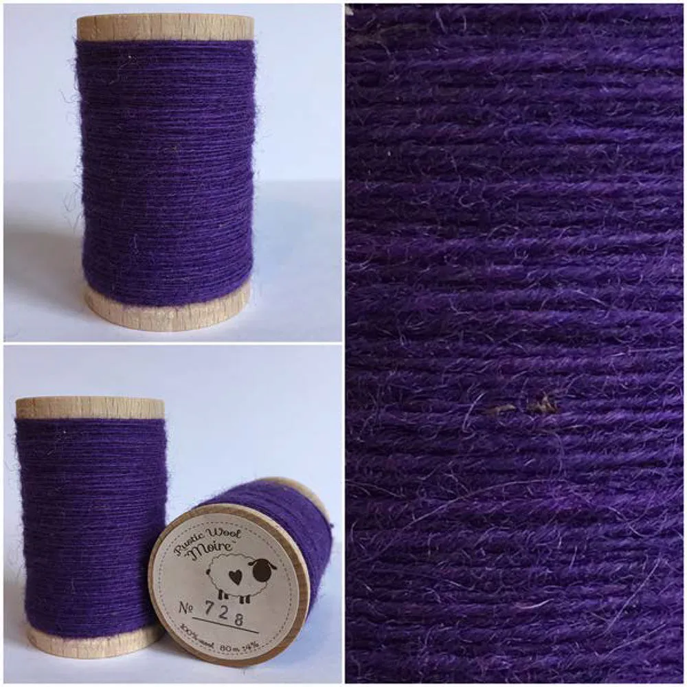 BRILLIANT VIOLET Hand Dyed Fat QUARTER Wool Fabric for Wool Applique and Rug Hooking