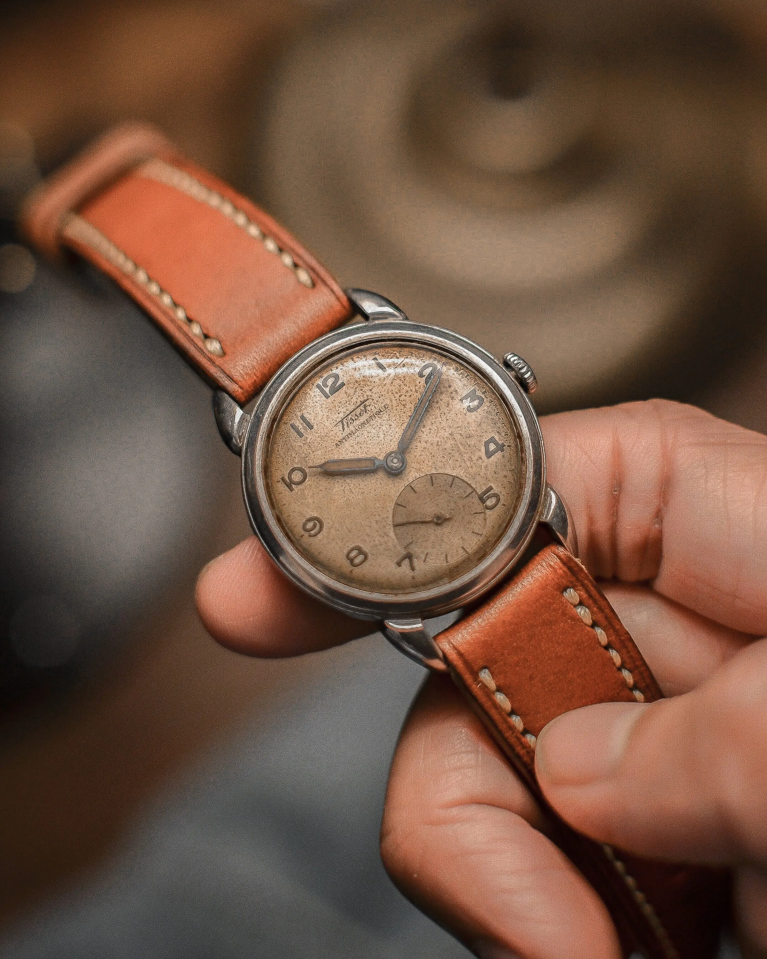 Caramel Full-Stitched Watch Strap