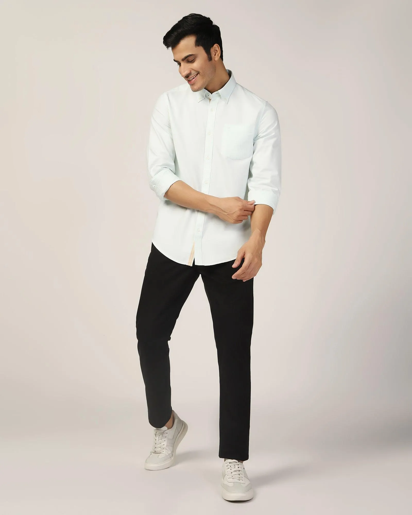 Casual Mint Solid Shirt - Molly