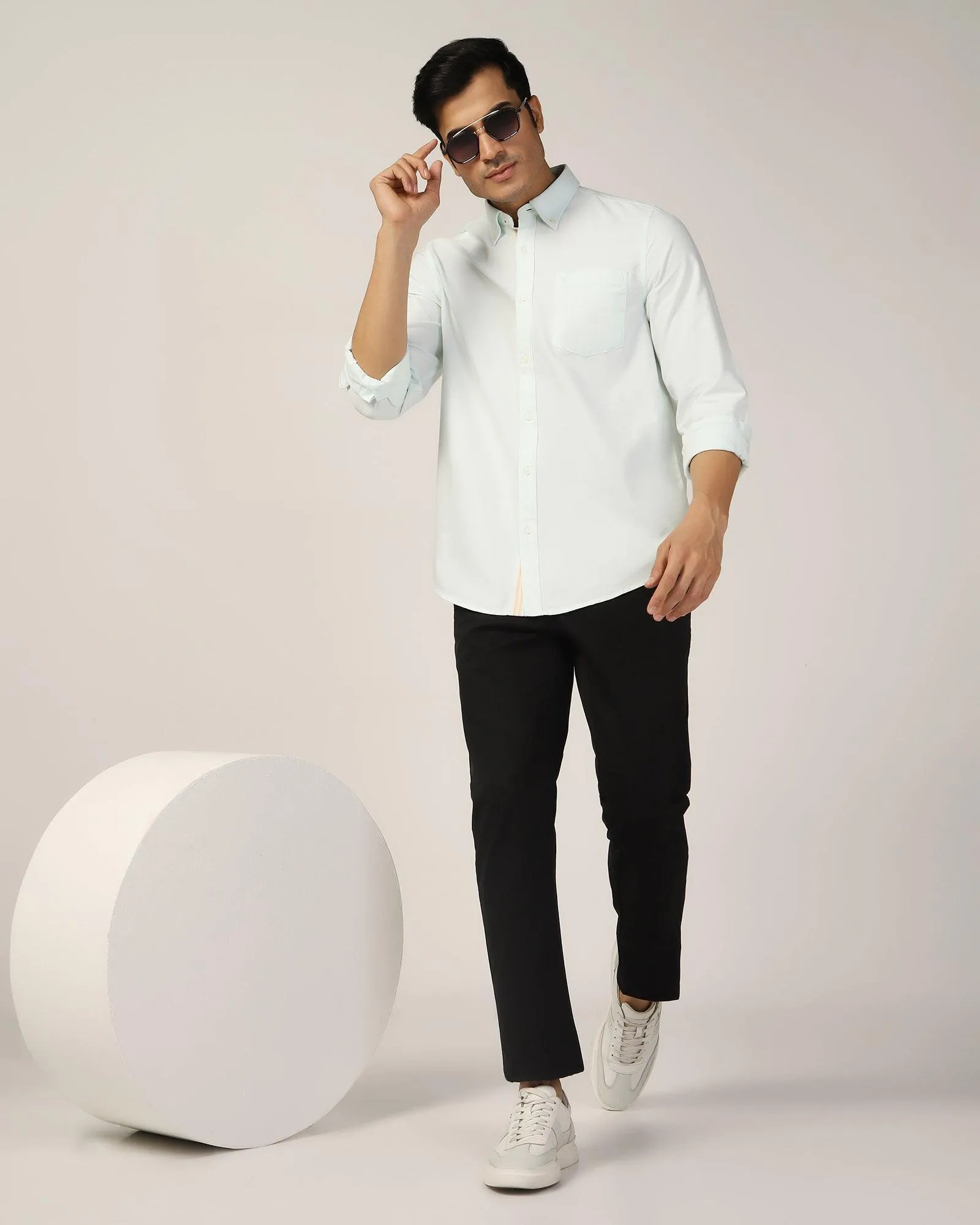 Casual Mint Solid Shirt - Molly