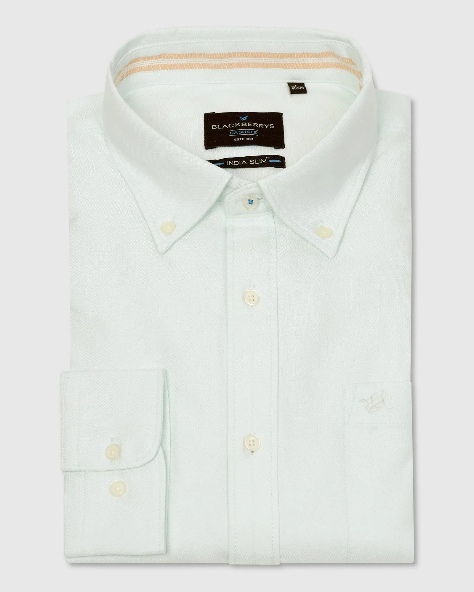 Casual Mint Solid Shirt - Molly