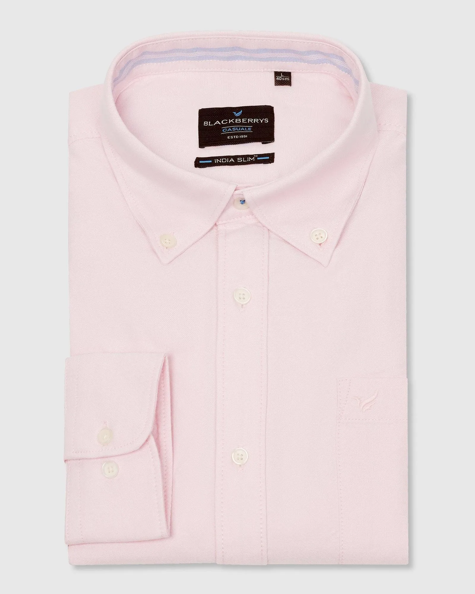 Casual Pink Solid Shirt - Molly