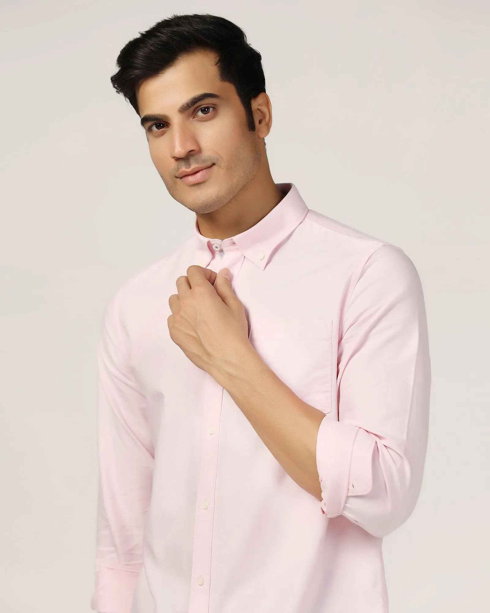 Casual Pink Solid Shirt - Molly