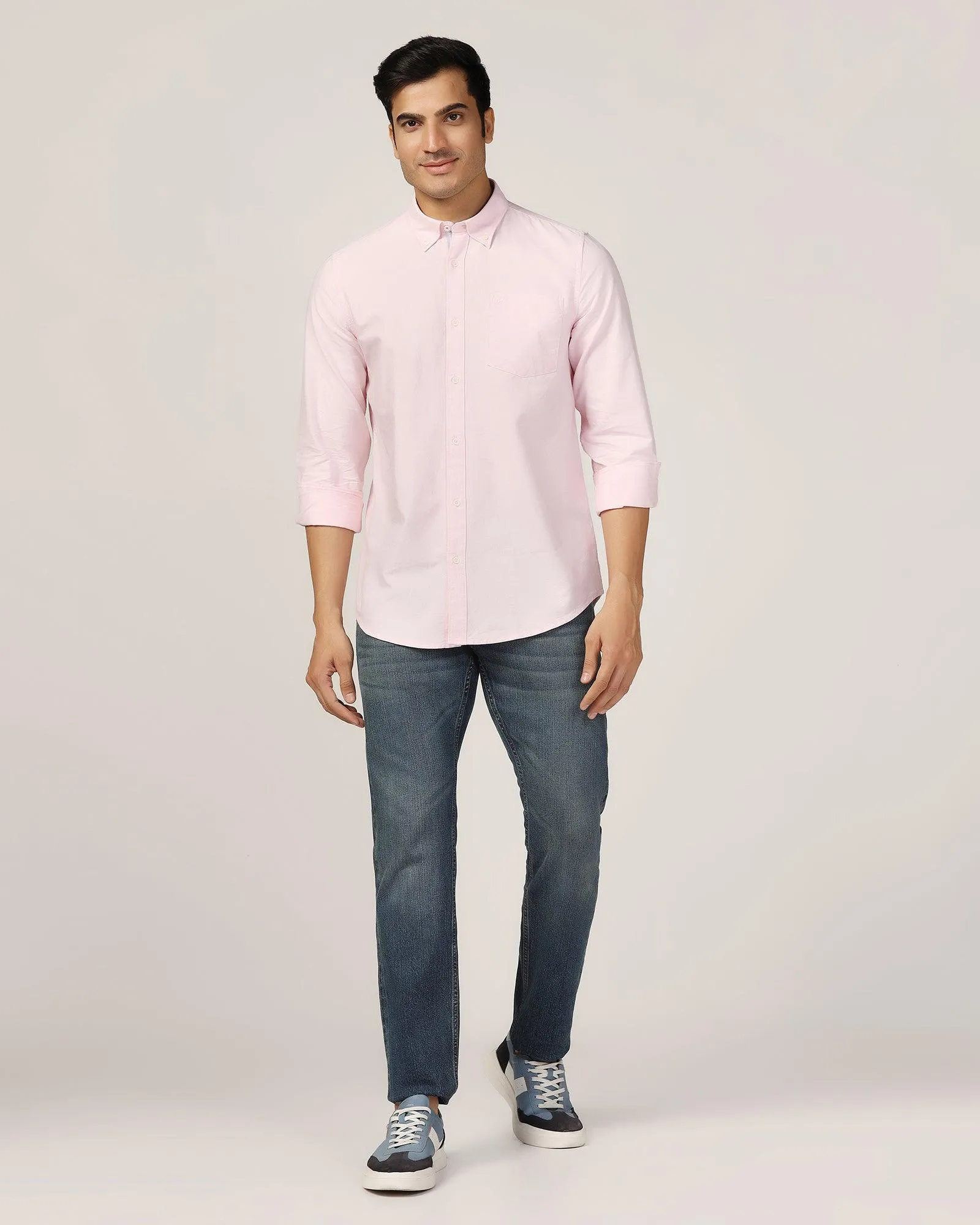 Casual Pink Solid Shirt - Molly