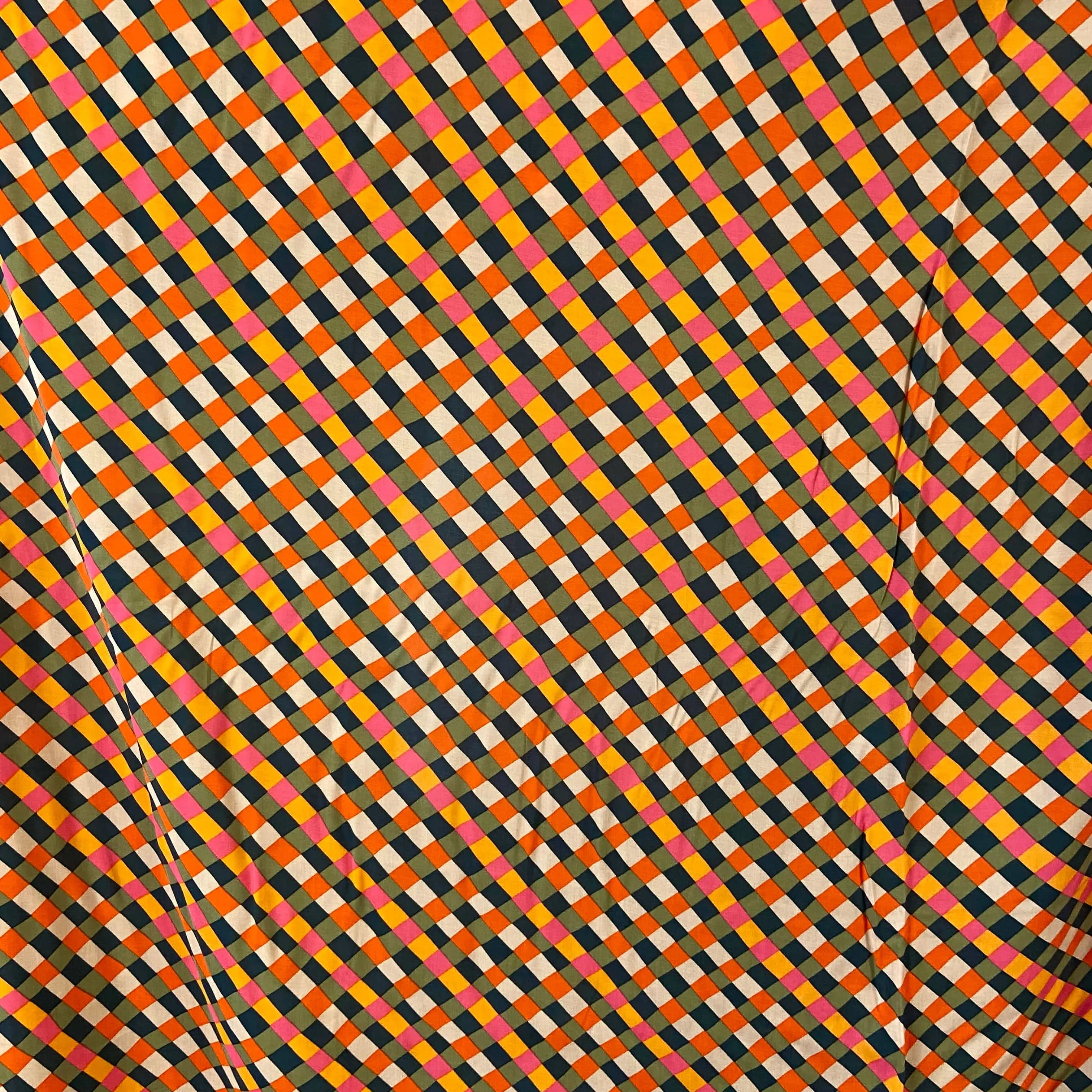 Checkerboard Plaid in Orange