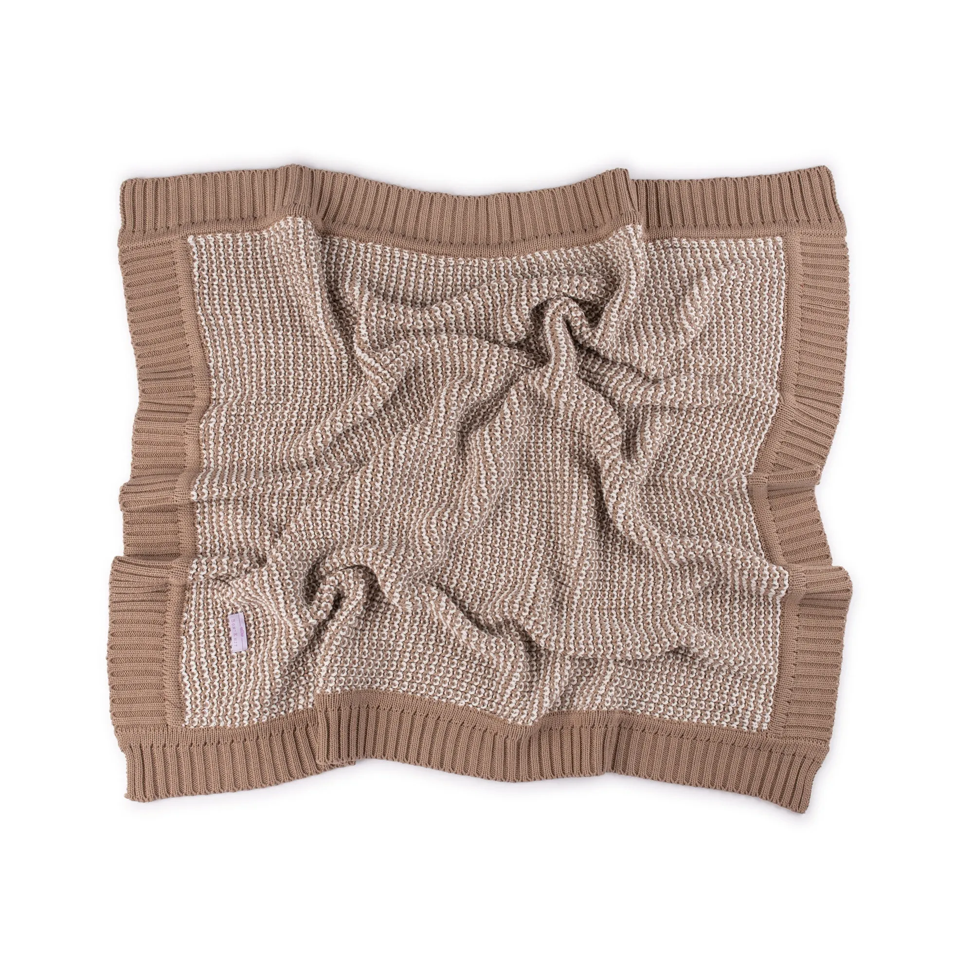 Chunky Knit Tweed Blanket - Cinnamon