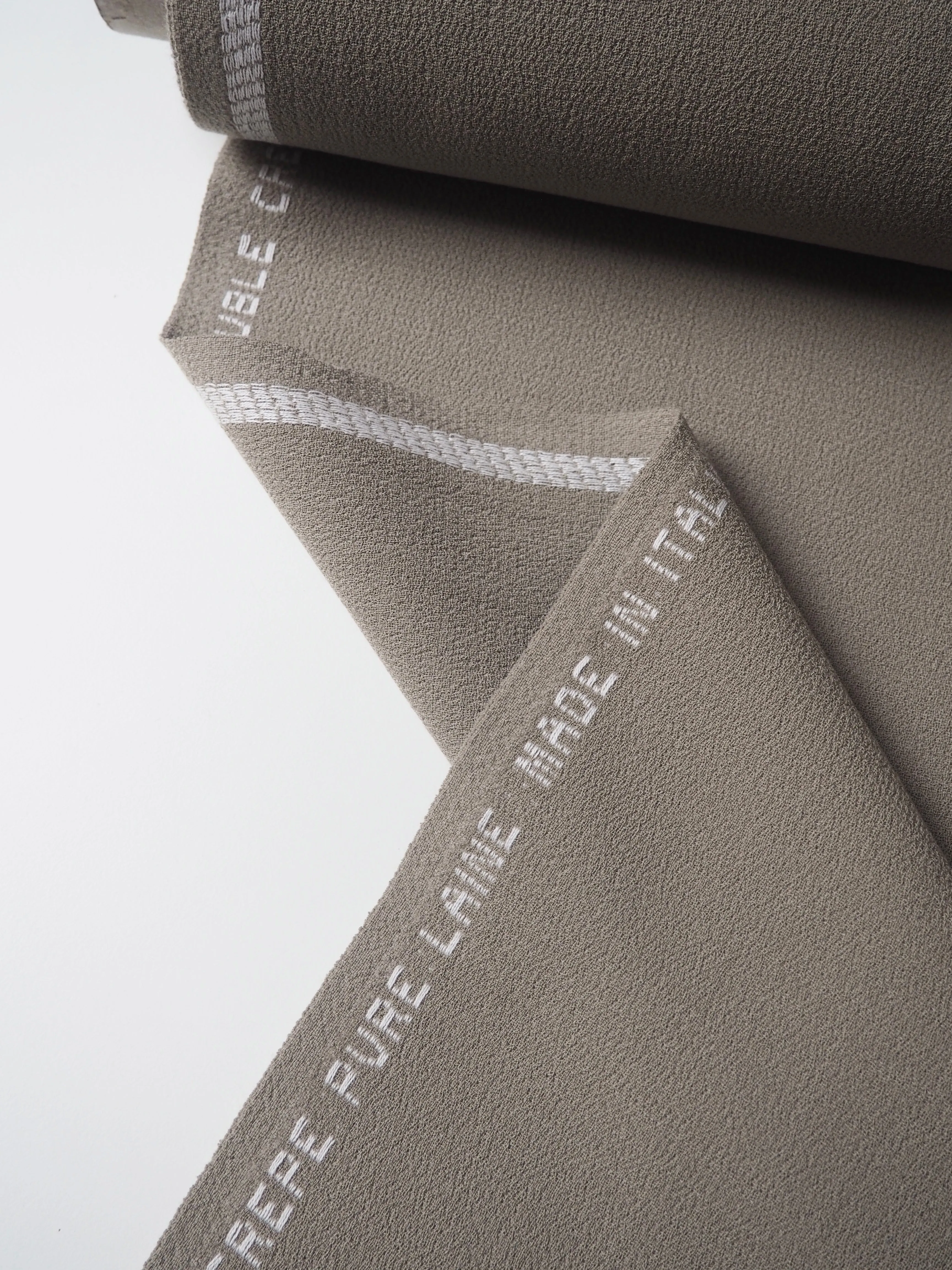 Clay Double Wool Crepe