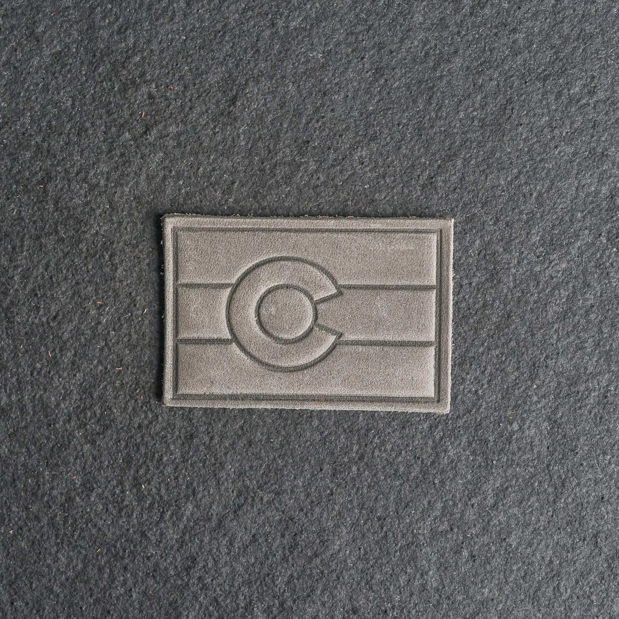 Colorado Flag Leather Patches with optional Velcro added
