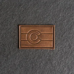 Colorado Flag Leather Patches with optional Velcro added