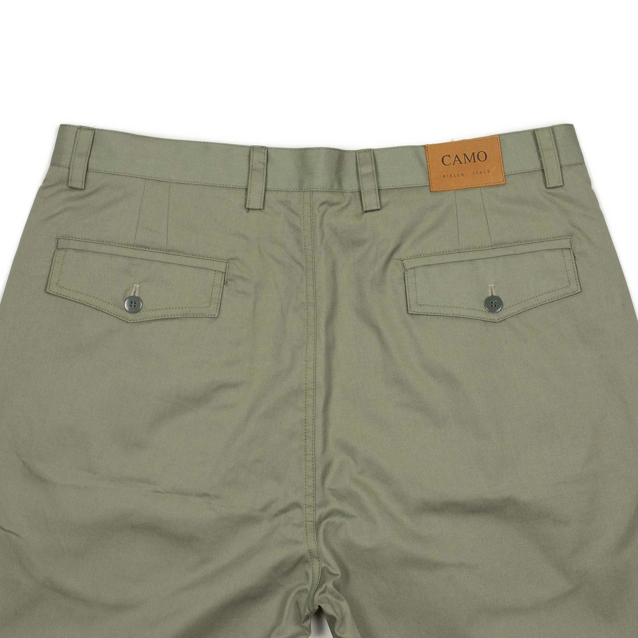 Comanche classic trousers in pale olive light cotton twill (restock)