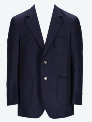 Crispy wool patch jacket