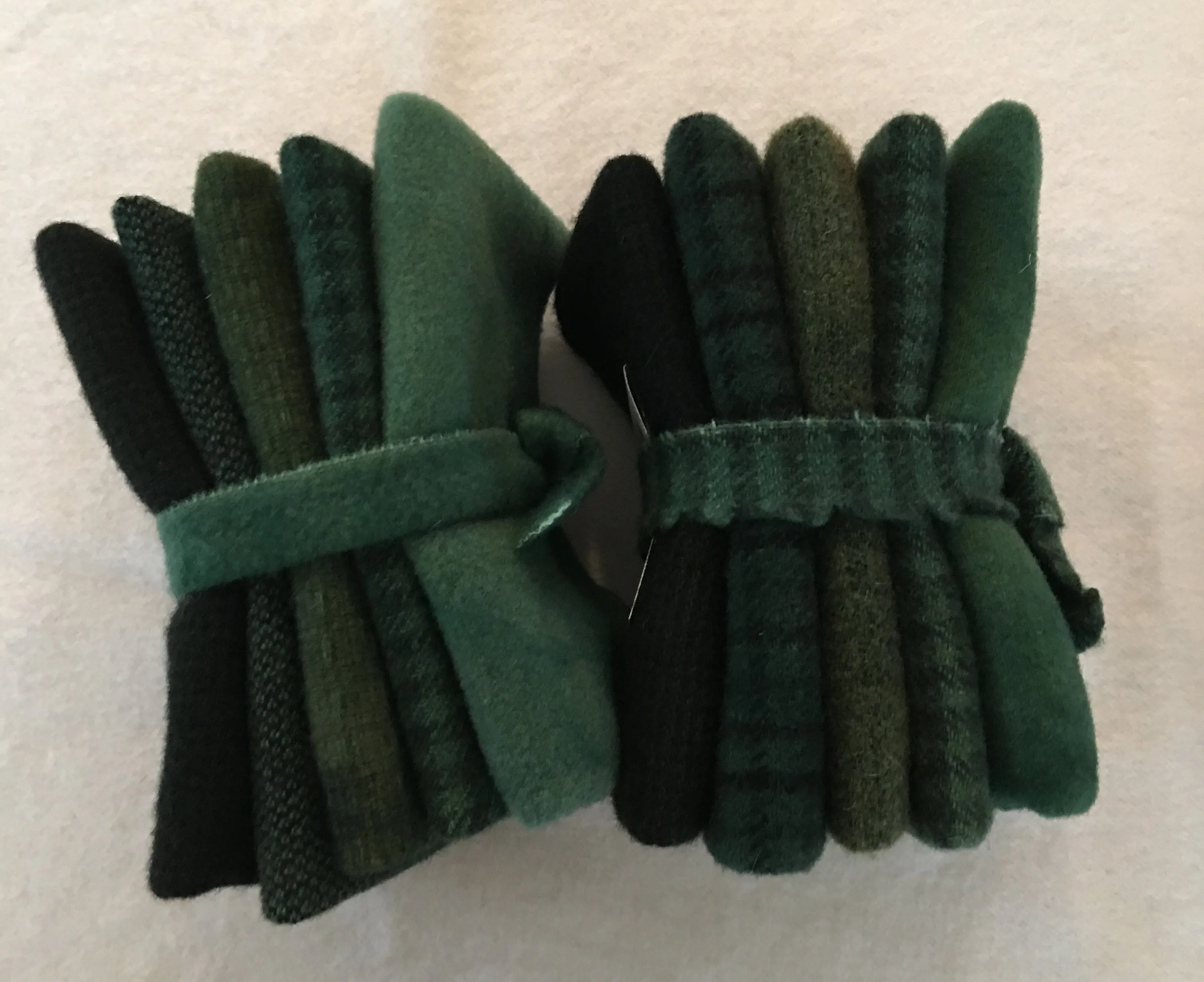 EVERGREEN Hand Dyed Wool Bundle for Wool Applique and Rug Hooking