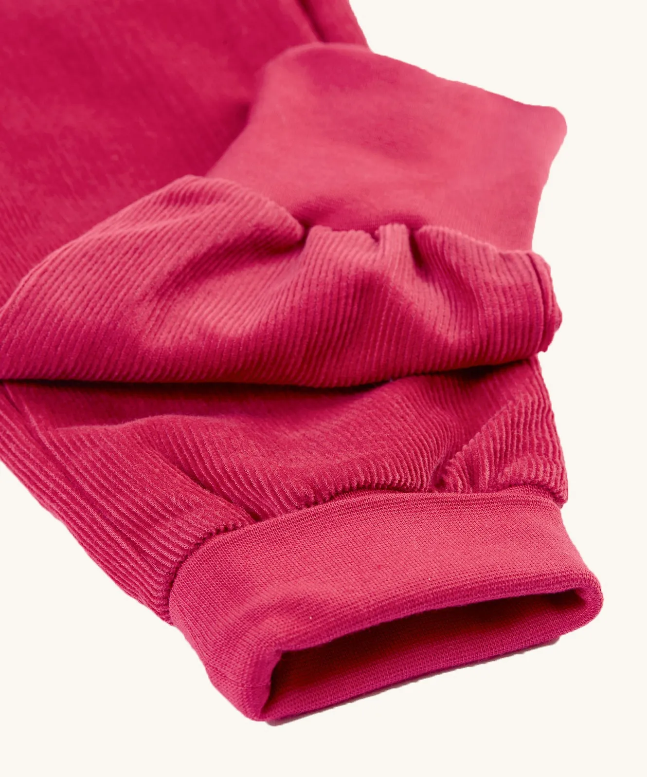 Frugi Carrot Corduroy Pull-Up Pants - Lingonberry Red