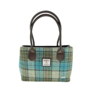 Harris Tweed Classic Handbag Turqoise Tartan
