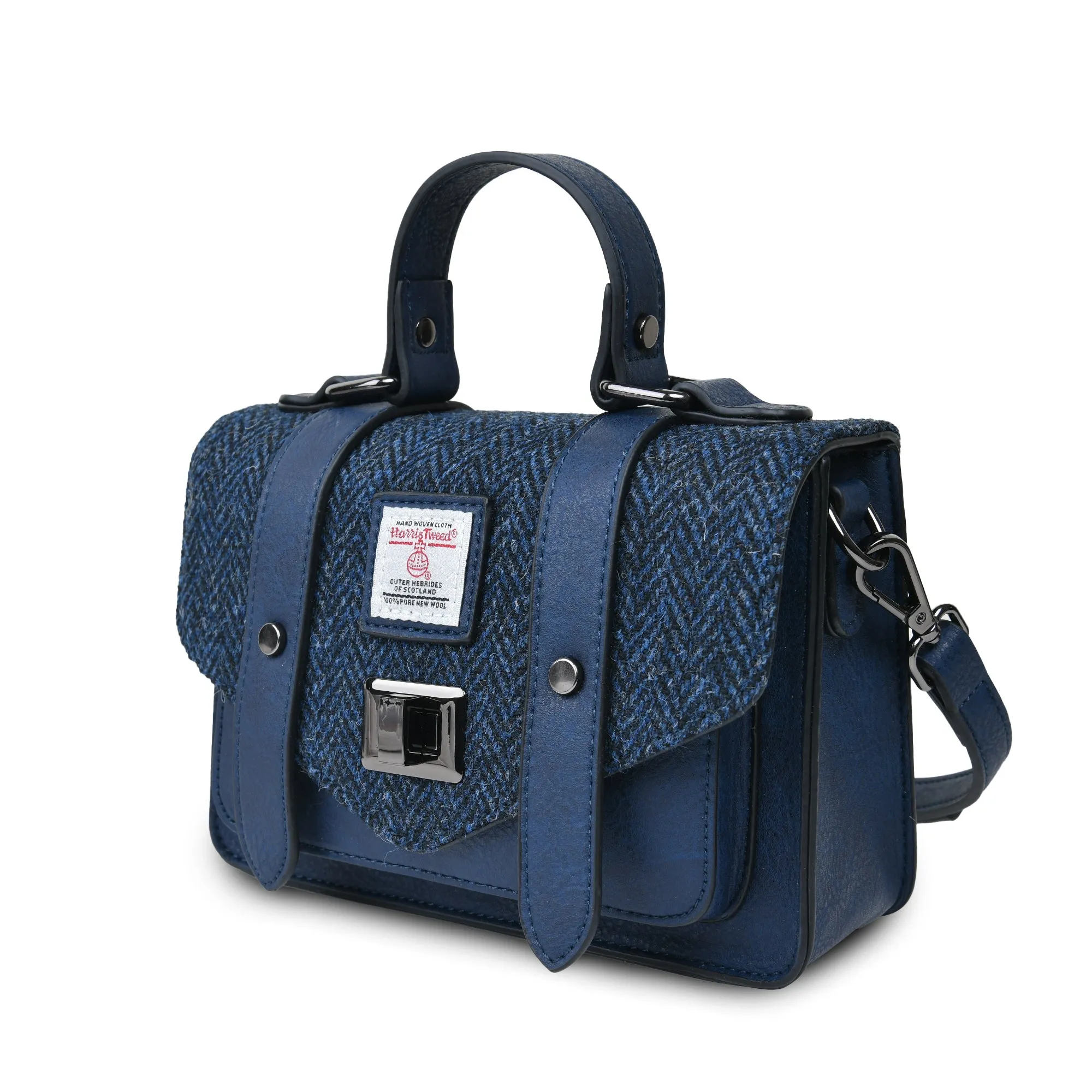 Mini Satchel Made with Genuine Harris Tweed by Islander
