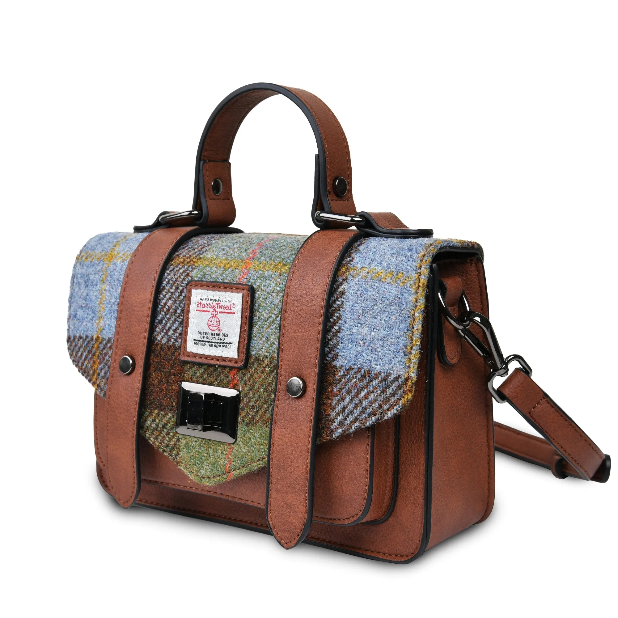 Mini Satchel Made with Genuine Harris Tweed by Islander