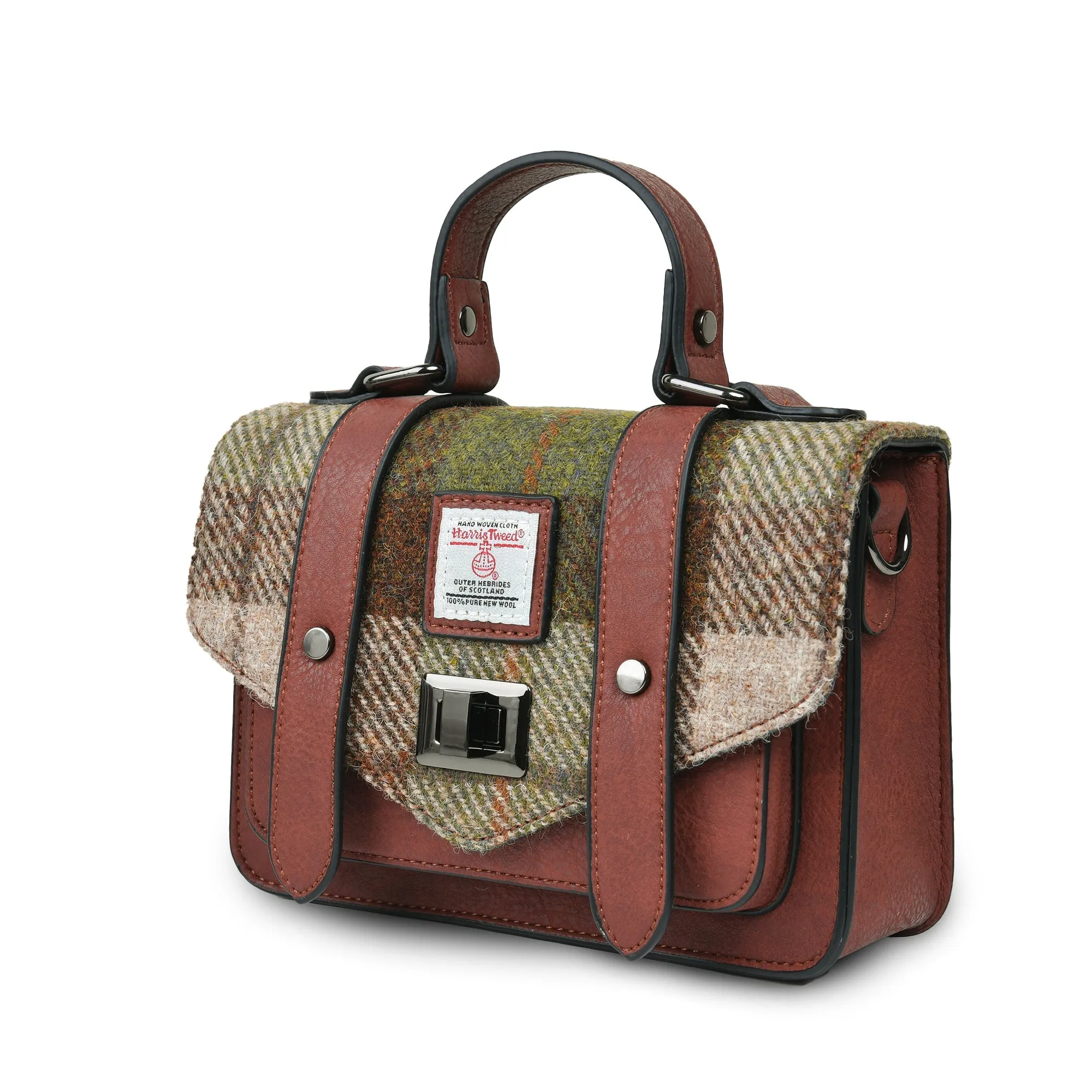 Mini Satchel Made with Genuine Harris Tweed by Islander
