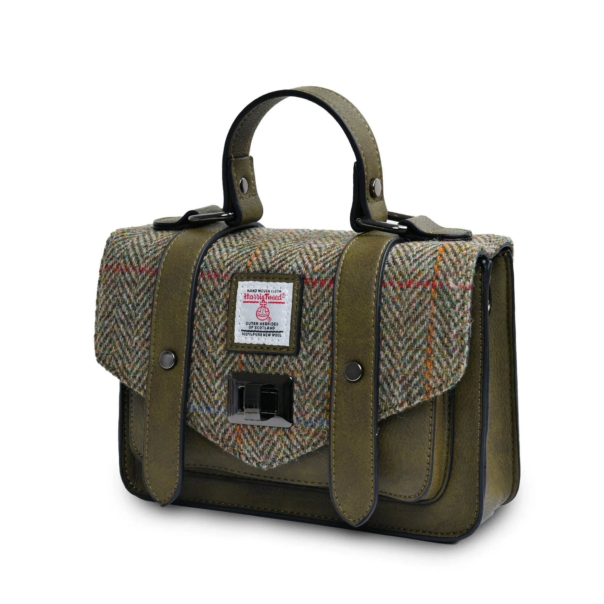Mini Satchel Made with Genuine Harris Tweed by Islander