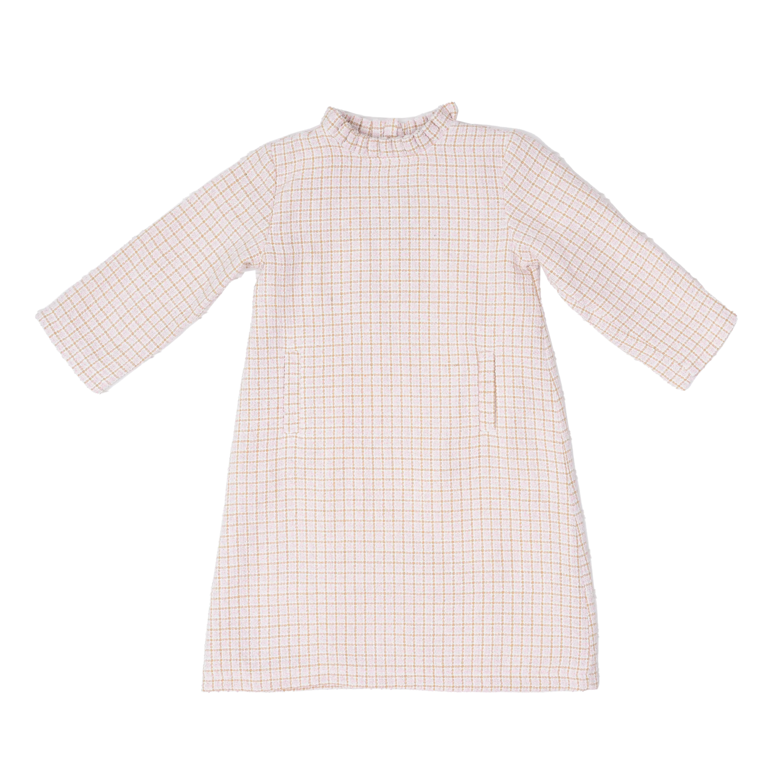 Kate Brown Pink Tweed Dress