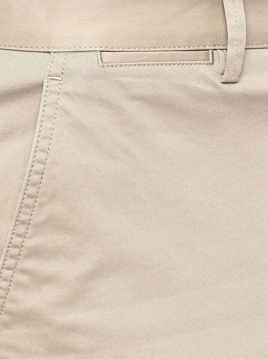 Khaki Dobby Uno Fit Casual Trouser | JadeBlue