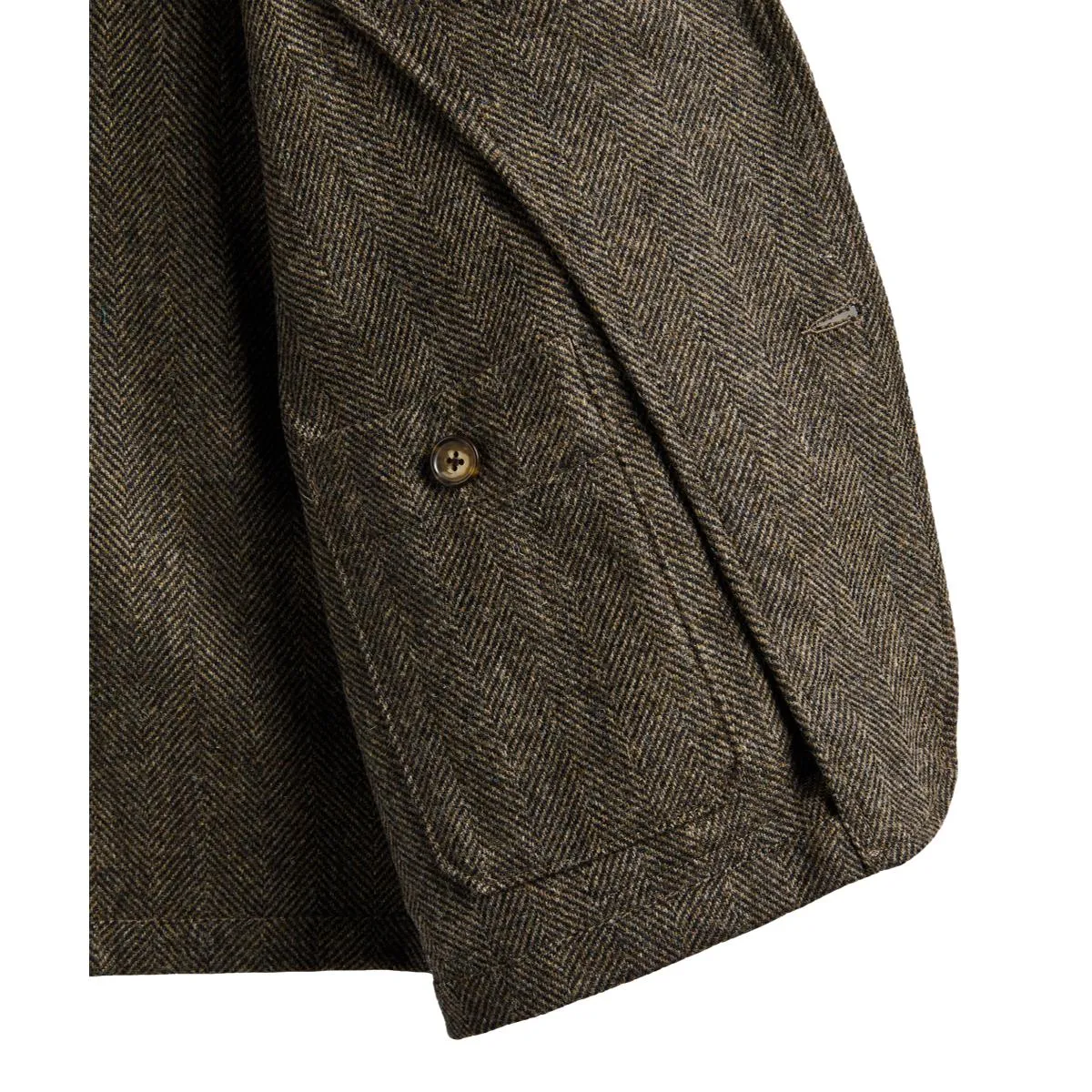 Brown Herringbone Wool Labura Jacket - Stylish and Elegant Outerwear for Any Occasion