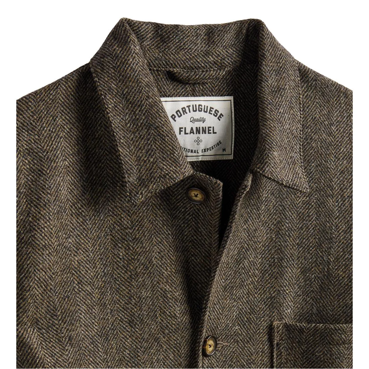 Brown Herringbone Wool Labura Jacket - Stylish and Elegant Outerwear for Any Occasion