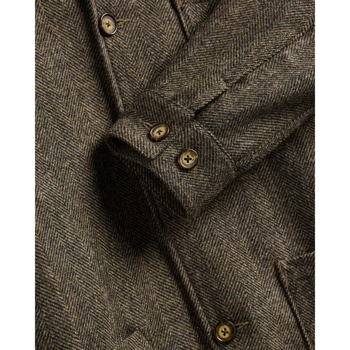 Brown Herringbone Wool Labura Jacket - Stylish and Elegant Outerwear for Any Occasion