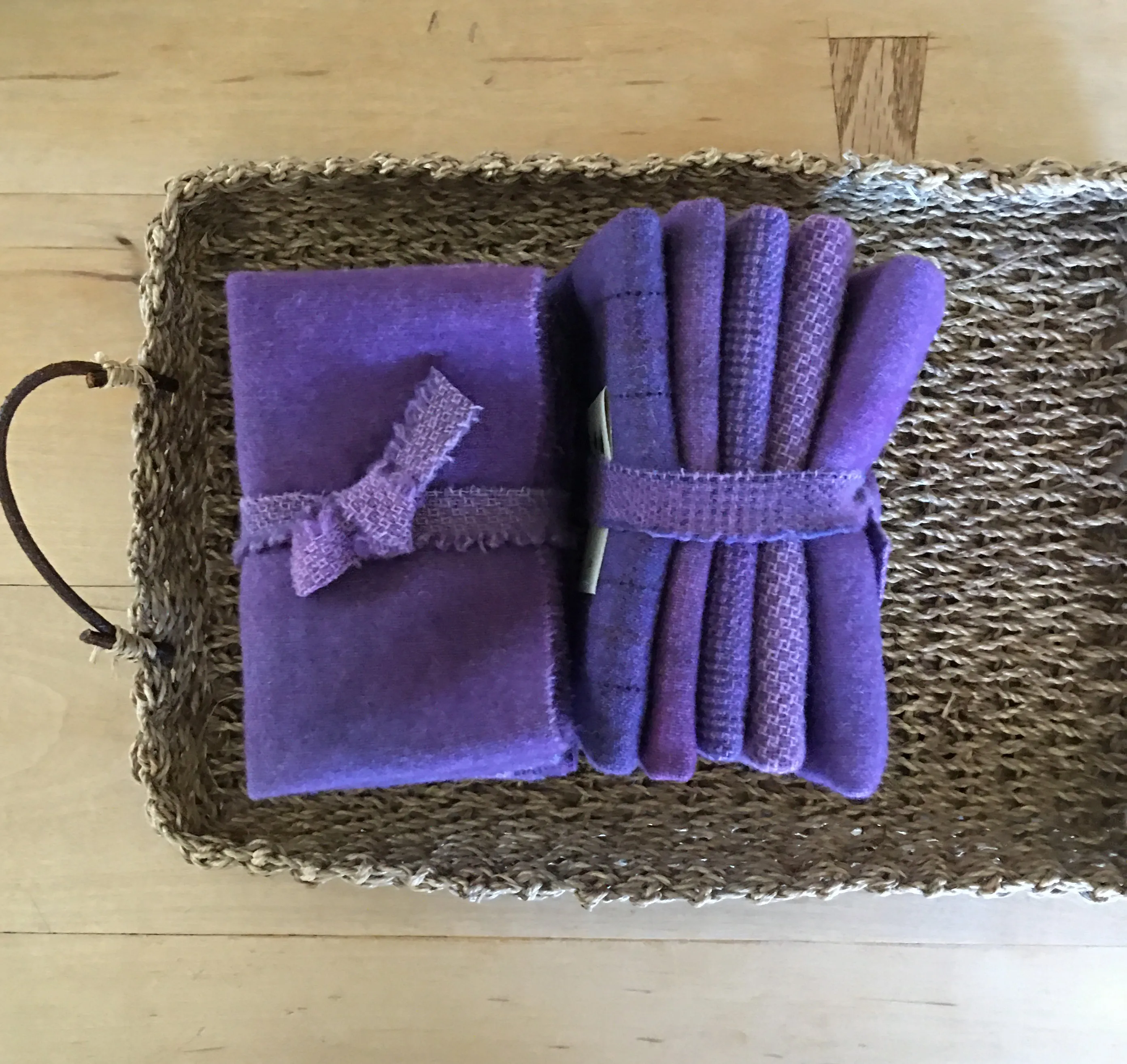 LILAC Hand Dyed Wool Bundle for Wool Applique and Rug Hooking