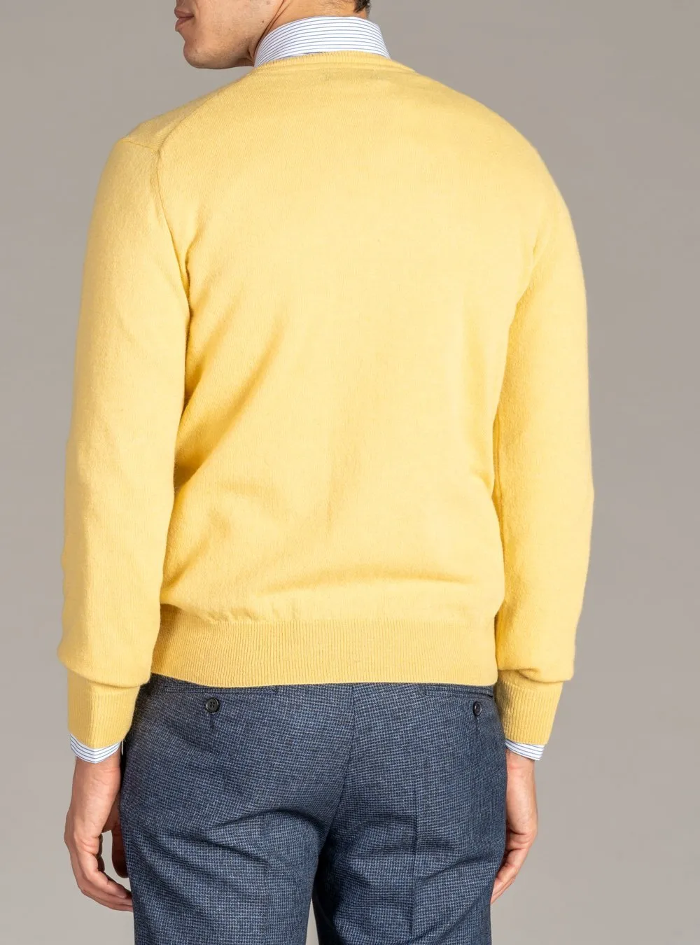 Maglia Scollo a V in Lana Cashmere - Dark