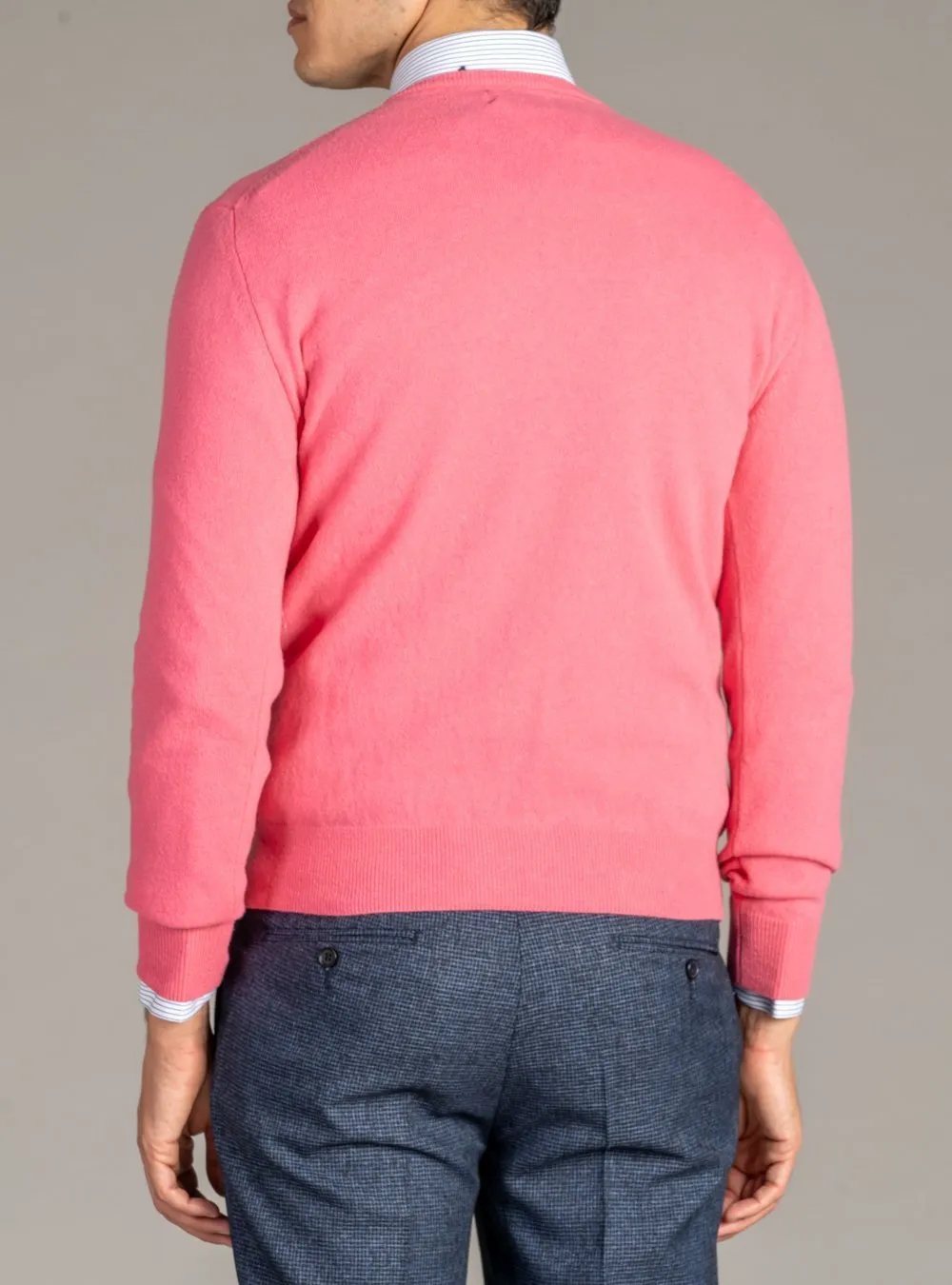 Maglia Scollo a V in Lana Cashmere - Dark