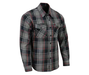 Milwaukee Plaid Red/Gray/Black Flannel Shirt