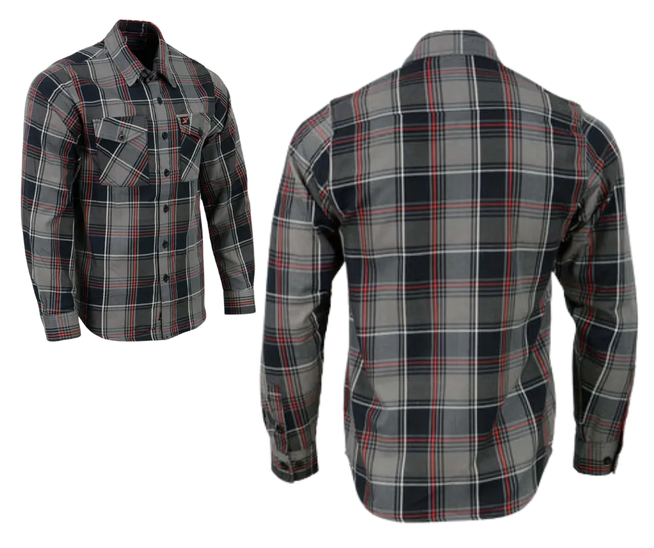 Milwaukee Plaid Red/Gray/Black Flannel Shirt
