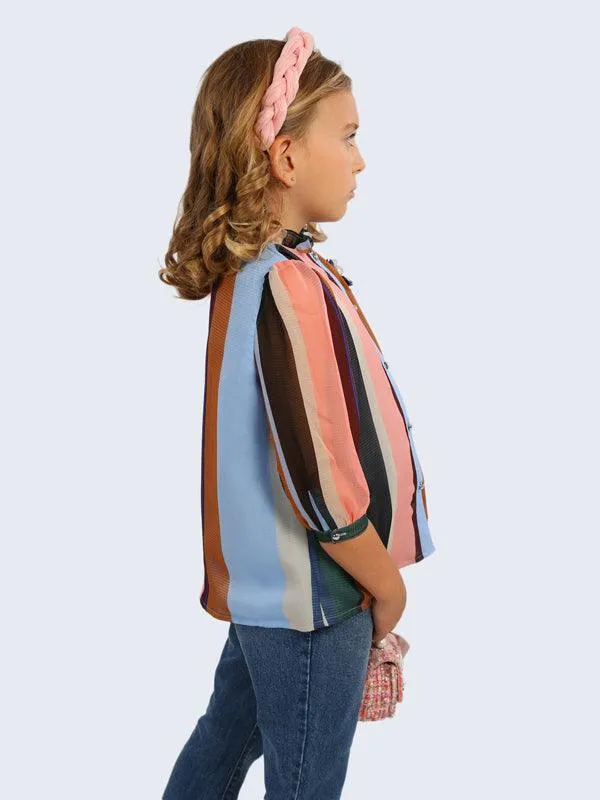 One Friday Multicolor Striped Top