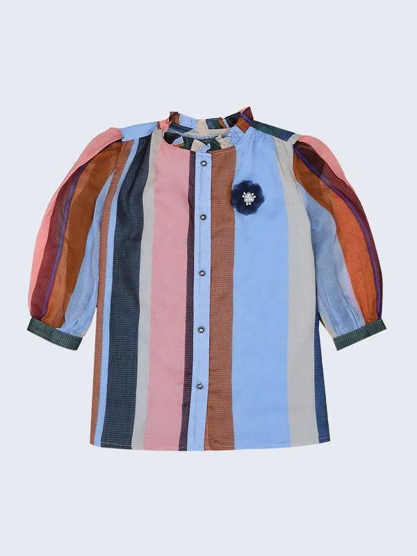 One Friday Multicolor Striped Top