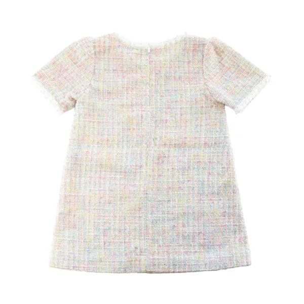 Pearl Trim Tweed Dress