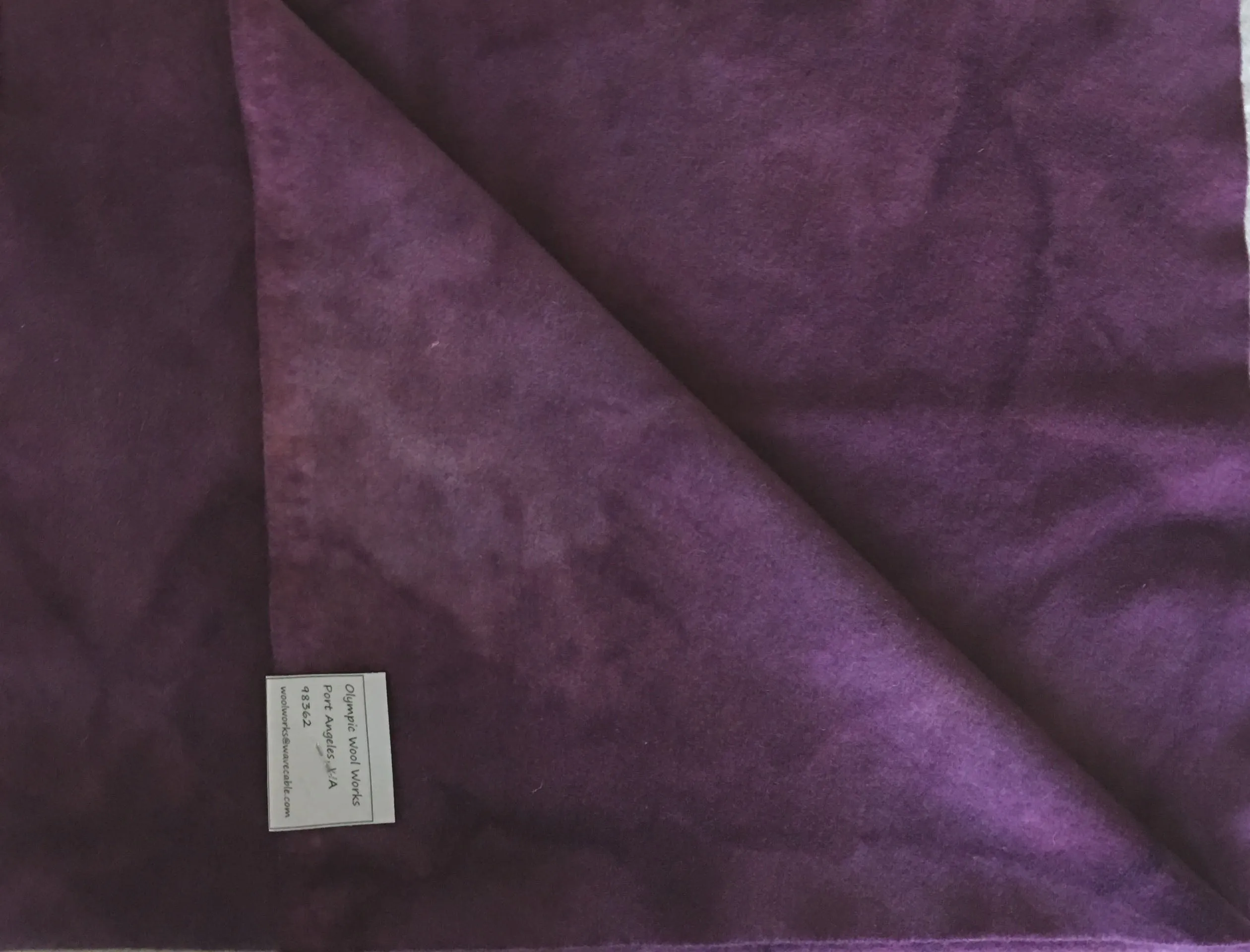 PLUM DANDY Hand Dyed Fat QUARTER Wool Fabric for Wool Applique and Rug Hooking