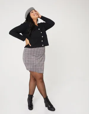 Plus Size Plaid Skort